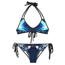 Charger l'image dans la galerie, Blue Flowered Reverse Bikini