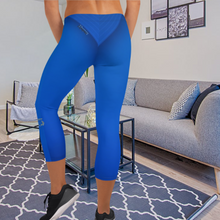 Load image into Gallery viewer, Capri Naughty Blue Leggings