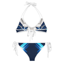 Charger l'image dans la galerie, Blue Flowered Reverse Bikini