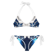 Charger l'image dans la galerie, Blue Flowered Reverse Bikini