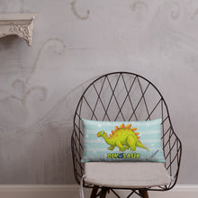 Load image into Gallery viewer, Green Dino Pillow