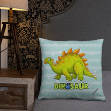 Load image into Gallery viewer, Green Dino Pillow