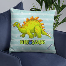 Load image into Gallery viewer, Green Dino Pillow