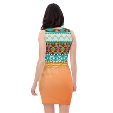 تحميل الصورة في عارض المعرض ، FDa - Orange Navajo Fitted Dress