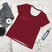 Cargar imagen en el visor de la galería, Women's Red Athletic T-shirt