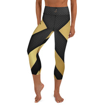 Load image into Gallery viewer, Gold Lining Yoga Capri Leggings