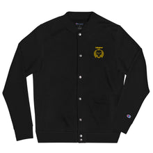 Load image into Gallery viewer, Gold Embroidered Champion Bomber Jacket
