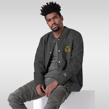 Load image into Gallery viewer, Gold Embroidered Champion Bomber Jacket