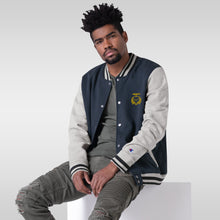 Load image into Gallery viewer, Gold Embroidered Champion Bomber Jacket