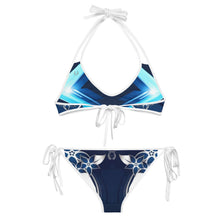 Load image into Gallery viewer, Blue Flowered Reverse Bikini
